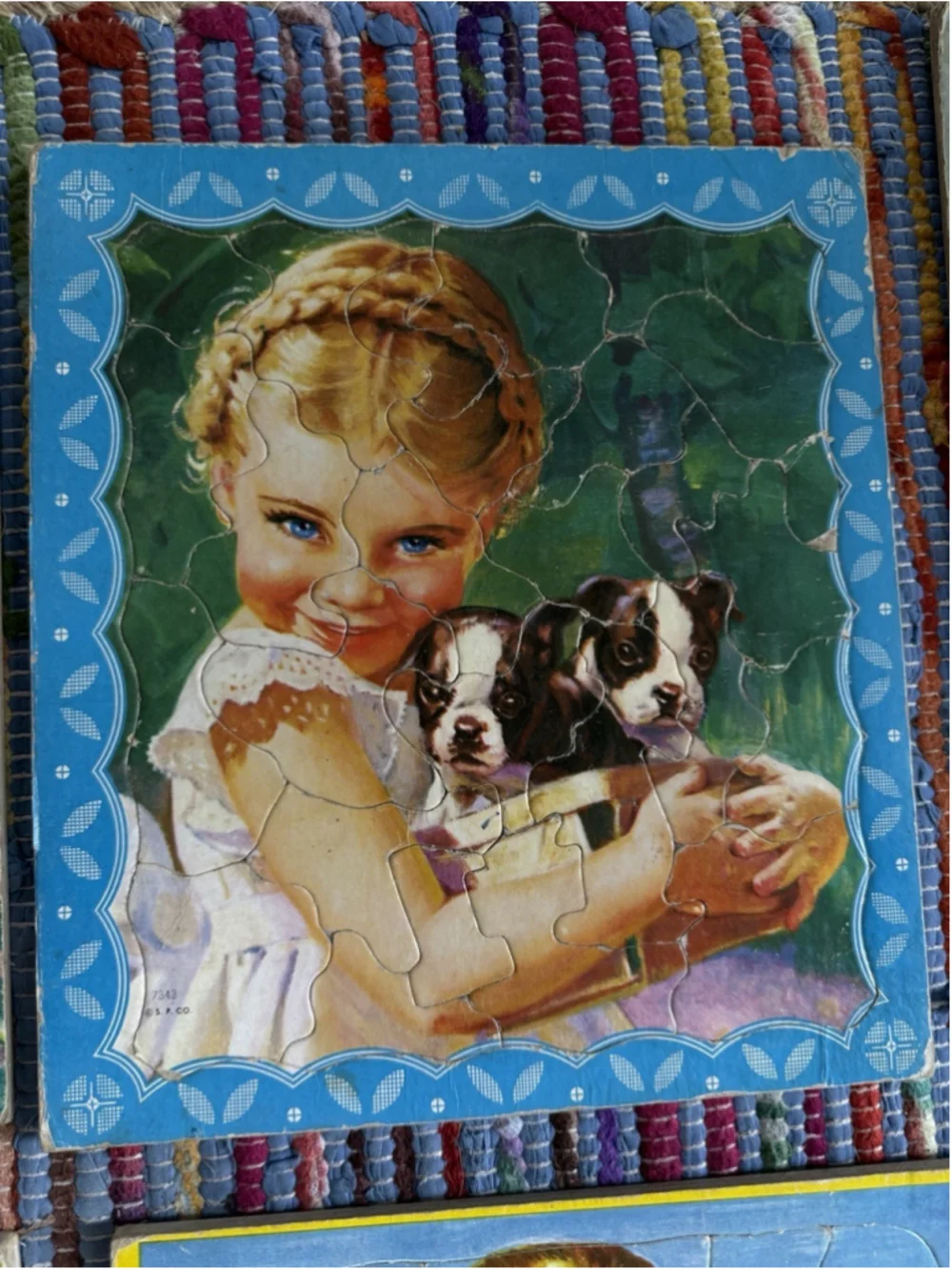 Vintage Cardboard Jigsaw Puzzles Lot (10) 1940-1950 Various Condition.